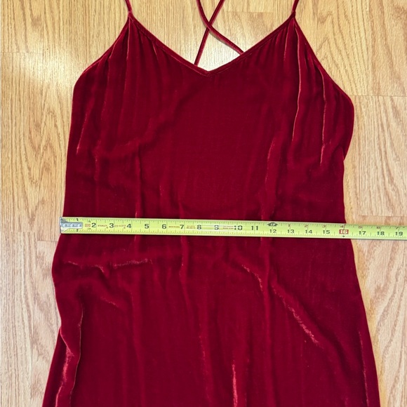 Reformation Crimson Red Velvet Rimini Maxi Dress - M - Picture 10 of 16